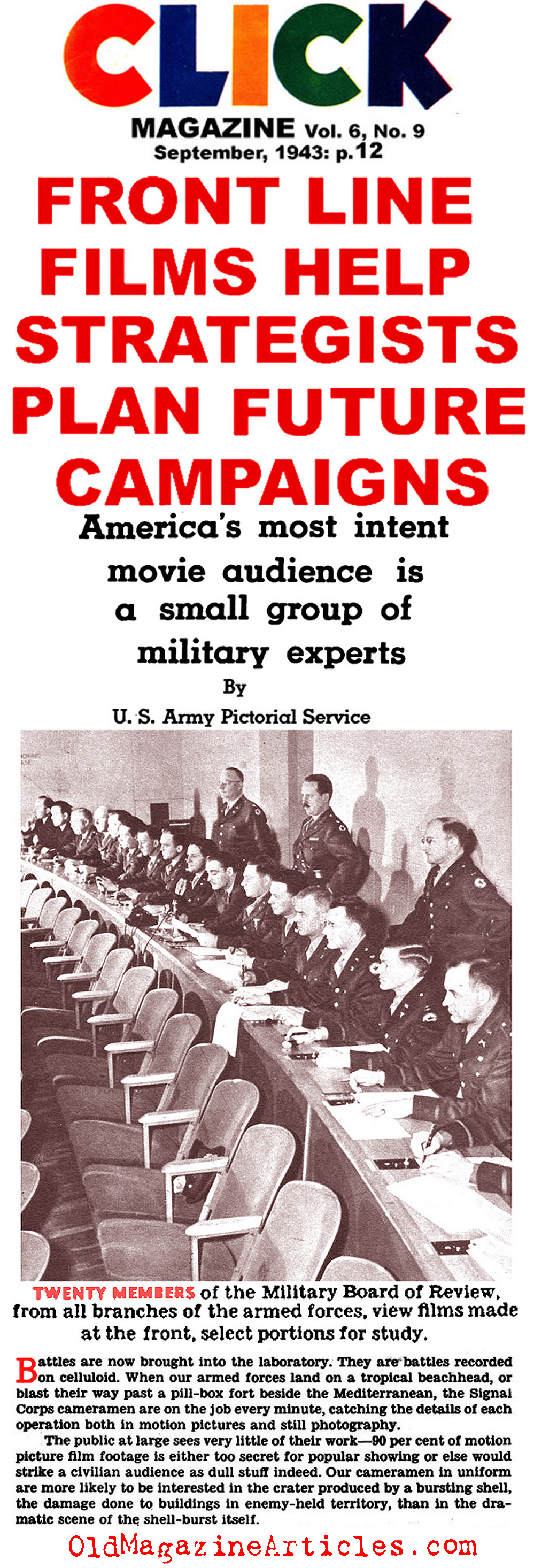The Films of the U.S. Army Signal Corps (Click Magazine, 1943)